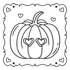 Halloween Vibes Coloring Page – Spooky and Cute Halloween-Themed Printable for Adults and Kids, Haunted House, Pumpkins, Ghosts, and Bats Line Art