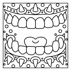 Halloween Vibes Coloring Page – Spooky and Cute Halloween-Themed Printable for Adults and Kids, Haunted House, Pumpkins, Ghosts, and Bats Line Art