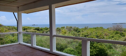 Fototapeta premium view from the window to the sea