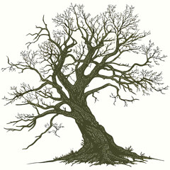 Fototapeta premium silhouette of a tree