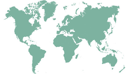 World map. Grey modern vector map. Silhouette map.	