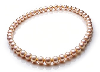 Elegant pink pearl necklace with delicate gold chain and intricate clasp