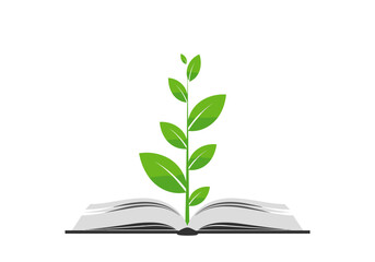 An open book symbolizing the growth of knowledge and learning through education and study