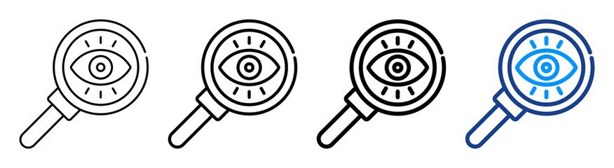 Vision Icon Multiple Outline Collection Set