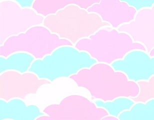 Pastel colored clouds pattern.