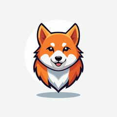 Charming shiba inu cartoon character with friendly expression and inviting appeal