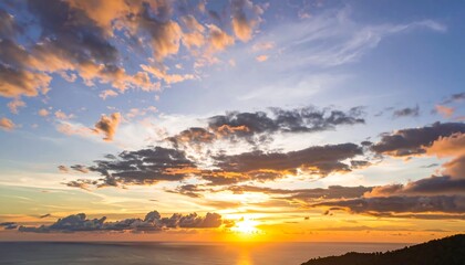 Fototapeta premium Colorful sunset over the sea