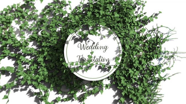 Botanical Leaves Wedding Invitation
