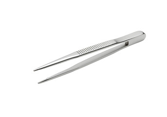 Surgical or laboratory tweezers isolated on transparent background