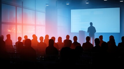 Presentation in a conference room