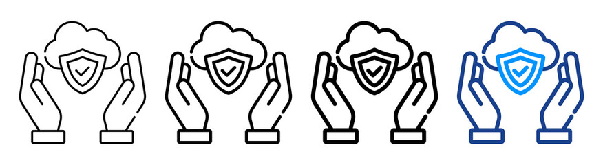 Regtech Icon Multiple Outline Collection Set