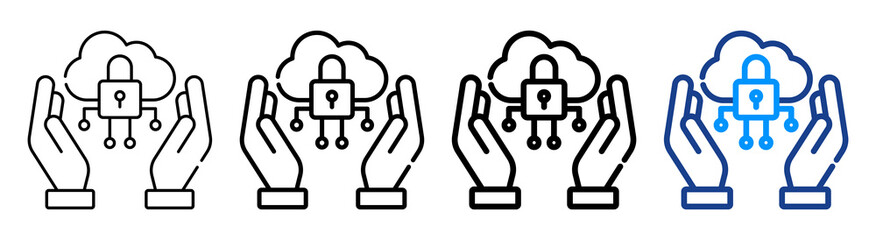 Regtech Icon Multiple Outline Collection Set