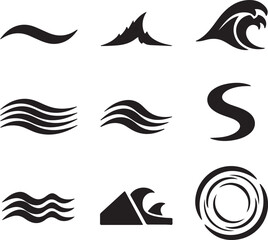 Obraz premium Vector art of colorful fruit silhouettes including pineapple, pear, and guava isolated on white background