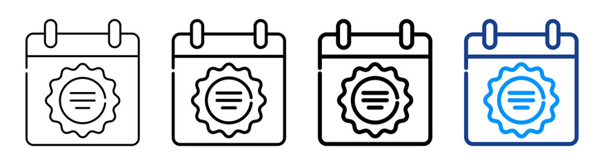 Cyber Week Icon Multiple Outline Collection Set