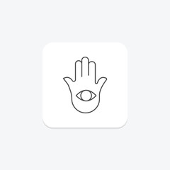 Fototapeta premium Hamsa Hand Pendant, vector, pixel perfect, illustrator file