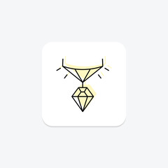 Diamond Bar Necklace, vector, pixel perfect, illustrator file