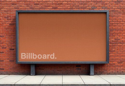 Brick Wall Billboard Mockup