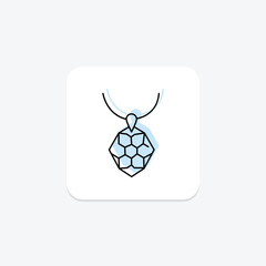 Diamond Honeycomb Pendant, vector, pixel perfect, illustrator file