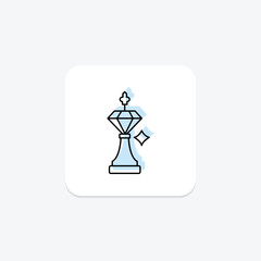 Diamond Chess Piece Pendant, vector, pixel perfect, illustrator file
