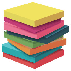Stack of colorful sticky notes Vector.