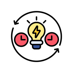 Shifting Load lineal color icon