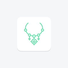 Gold Charm Necklace, vector, pixel perfect, illustrator file