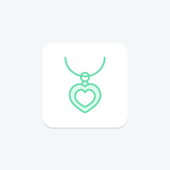 Locket Necklace, vector, pixel perfect, illustrator file