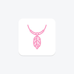 Gold Feather Pendant, vector, pixel perfect, illustrator file