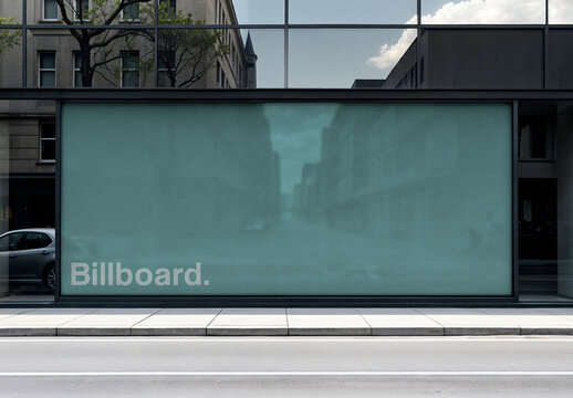 Large Window Billboard Mockup