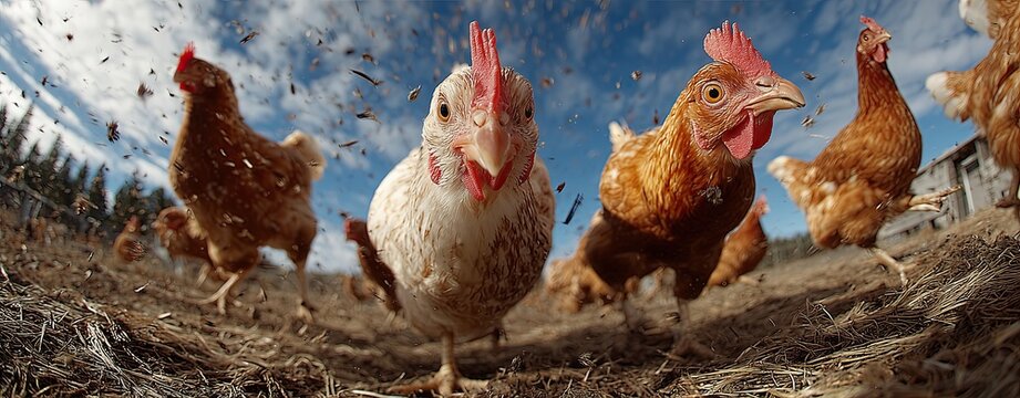 Fresh brown and white eggs neatly aligned on a conveyor belt