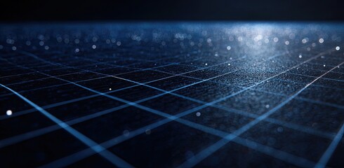 Abstract grid network, digital space