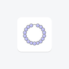 Gemstone Bracelet, vector, pixel perfect, illustrator file