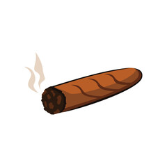 cigar cartoon design. handmade by tobacco.
