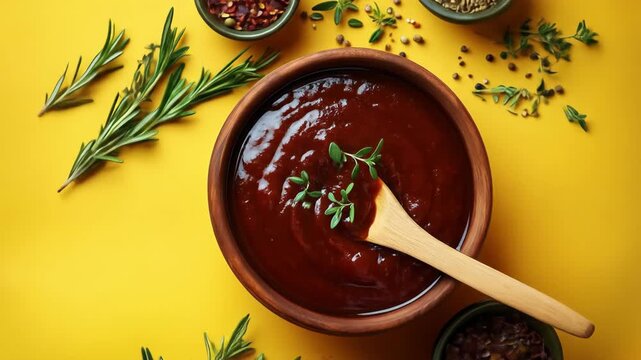 Spicy BBQ Sauce with Herbs