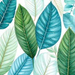 Obraz premium Tropical leaf pattern (12)