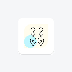 Emerald Earrings, vector, pixel perfect, illustrator file
