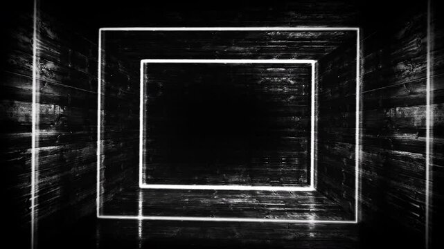 3d rendering of a futuristic kaleidoscope hallway towards a portal with colorful neon lights in 4K 4K stock video