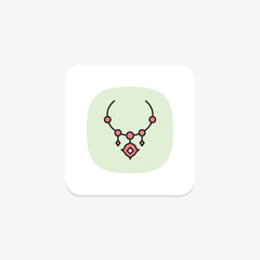 Gold Charm Necklace, vector, pixel perfect, illustrator file