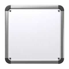 Blank Canvas Isolated On White Background: An inviting square whiteboard. Capturing space for creativity.