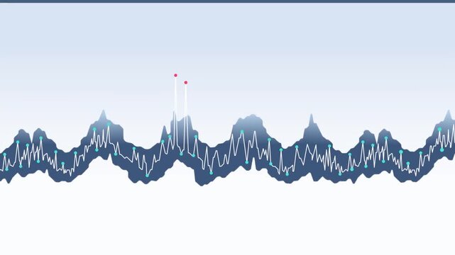  Artificial intelligence technology with neural network graph in modern animated flat design style