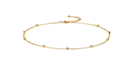 Thin chain waist accessory, isolated on white background