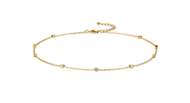 Thin chain waist accessory, isolated on white background