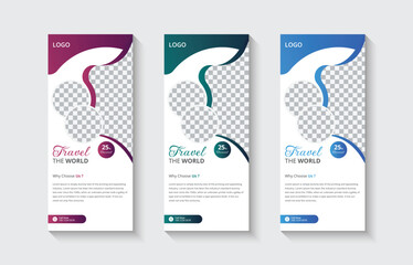 travel roll up banner, travel signage, travel-agency roll up banner