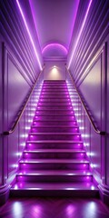 Elegant Staircase with Ethereal Glow
