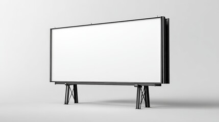 Fototapeta premium Billboard Mockup on Stands with Blank White Display for Advertisement and Marketing Campaigns