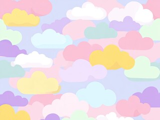 Pastel cloud sky pattern