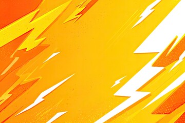 Abstract graphic design with orange and yellow color scheme, dynamic lightning bolt patterns