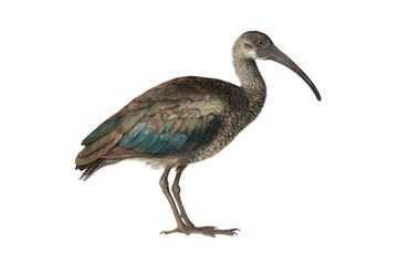 Obraz premium A single, isolated bird, standing on a black background.