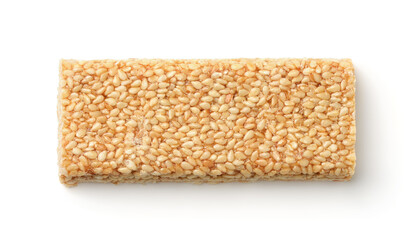 Top view of sesame grain granola bar