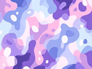 Naklejka premium Abstract pattern of soft, irregular shapes in shades of purple, pink, and blue